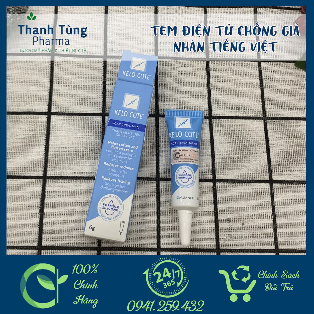 KELO COTE ✅[Chính Hãng] GEL HỖ TRỢ LÀM GIẢM VÀ MỜ SẸO THÂM SẸO LỒI SẸO LÕM NHẬP KHẨU MỸ