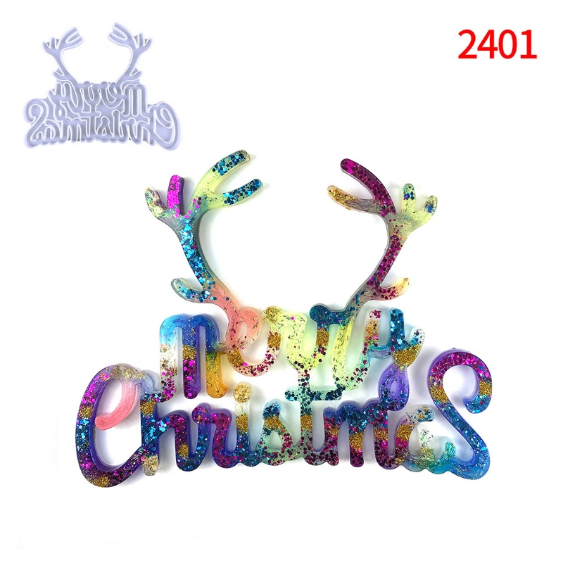 Khuôn Silicone Hình Đầu Hươu Dùng Trang Trí Giáng Sinh Diy