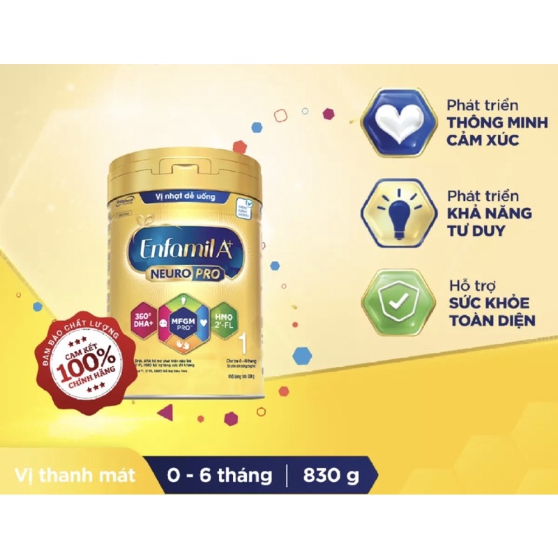 Sữa Bột Enfa A+ Neuro 1 830g