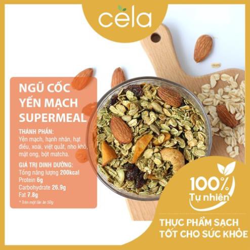 Ngũ cốc ăn kiêng Granola CELA cao cấp không đường, đồ ăn giảm cân dành cho mẹ bầu và trẻ em 300gr - Cela detox