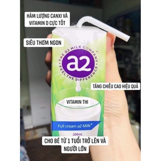 Sữa tươi A2 Nguyên Kem Full Cream Úc 200ml (24 hộp/thùng)