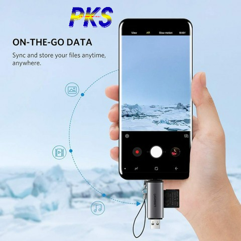 Đầu đọc thẻ nhớ SD, TF chân Type C, USB 3.0 Ugreen 50706 - BH 18 tháng