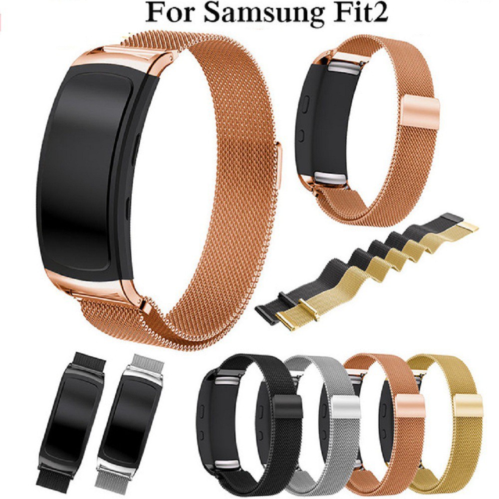 Dây đeo bằng thép không gihr thay thế cho đồng hồ thông minh Samsung Gear Fit 2 SM-R360
