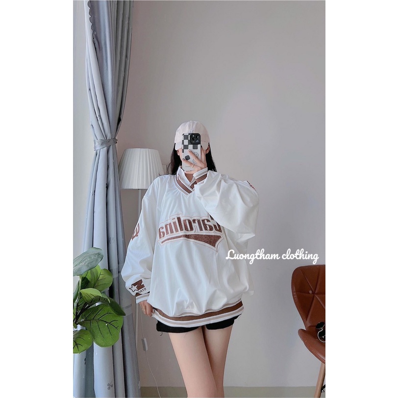 [GIÁ HỦY DIỆT] Áo Nỉ Sweater Cổ Tim Caro Chất Nỉ Đẹp Bo Cổ Form Rộng Unisex Nam Nữ