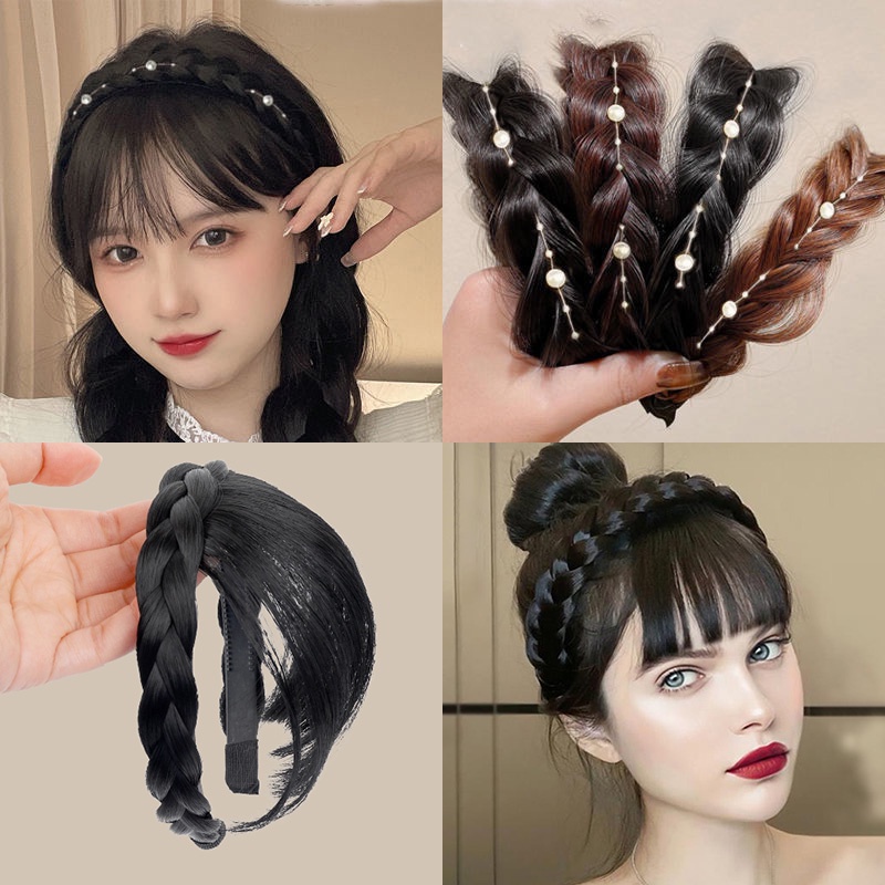 Mới Băng Đô Tóc Giả Thắt Bím Thời Trang Cho Nữ