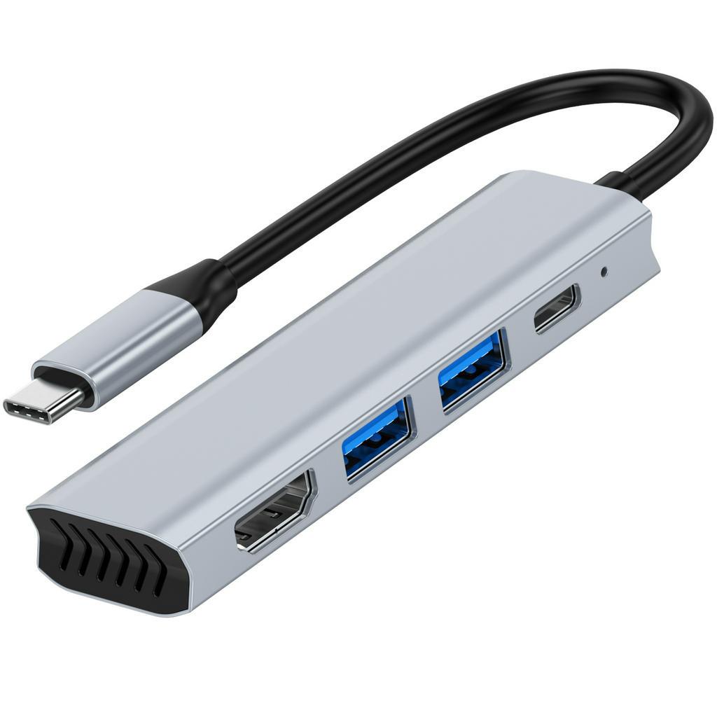 Bộ Chia Cổng Type-C 4 Trong 1 HDMI USB3.0 USB2.0 PD Hub 4K Phù Hợp Cho mac