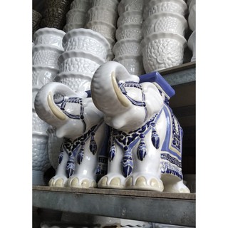 Đôn voi bằng sứ ( cặp 2 con)