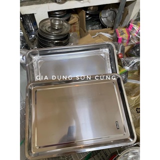 Khay inox chữ nhật sâu cạn/ mâm inox chữ nhật 35.50,40.60,30.40