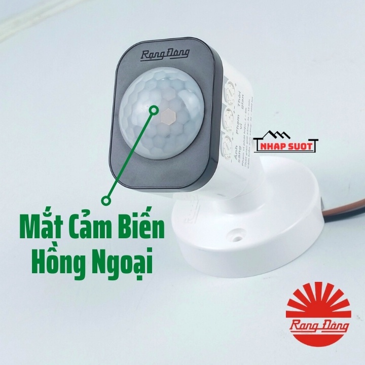 Mắt Cảm Biến Chuyển Động Hồng Ngoại Của Rạng Đông 300W Có Thể Điều Chỉnh Góc Cảm Biến (Model: CT01.PIR 300W)