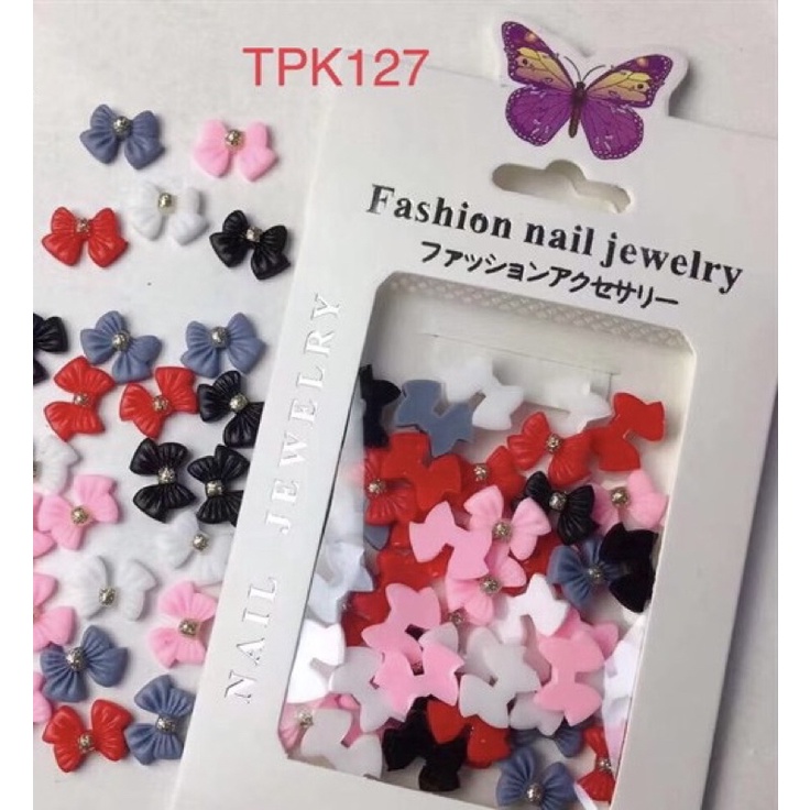 Túi phụ kiện 127 Nơ 3 màu đen, trắng, đỏ