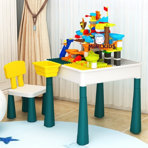 Bộ Bàn Đa Năng LEGO CỠ LỚN CHỈNH ĐƯỢC SIZE, Bàn Xếp Hình Giáo Dục Trẻ Em TỪ 2 - 10 TUỔI
