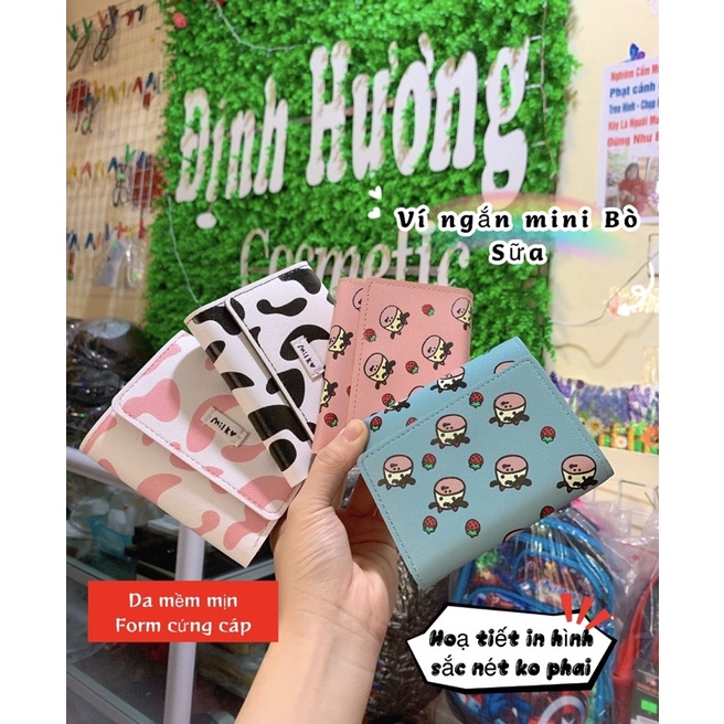 Ví Ngắn Mini Bò Sữa cực đẹp