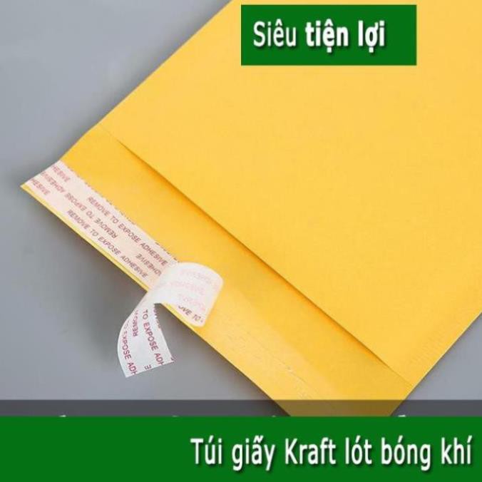 10 Túi Giấy Lót Bóng Khí (Kraft)  15x18+4cm - Phong Bì Đóng Gói Hàng Hóa Chống Sốc