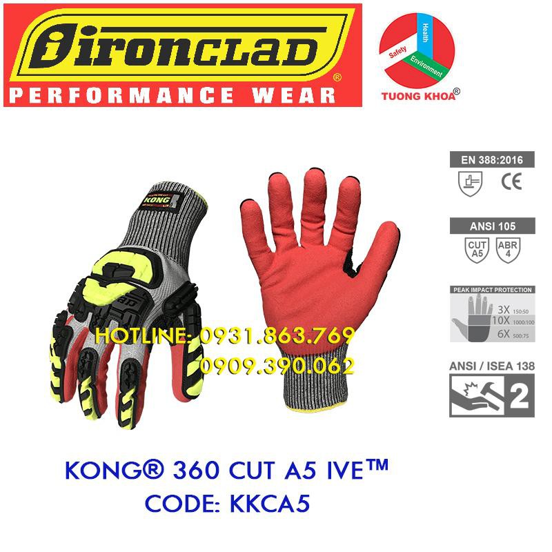 GĂNG TAY KONG CHỐNG CẮT,CHỐNG VA ĐẬP CHÍNH HÃNG - CODE KKCA5