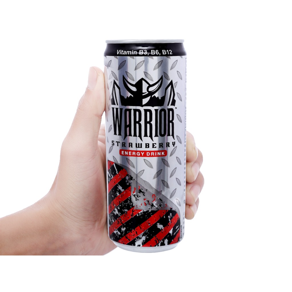 24 lon nước tăng lực Warrior hương dâu 325ml