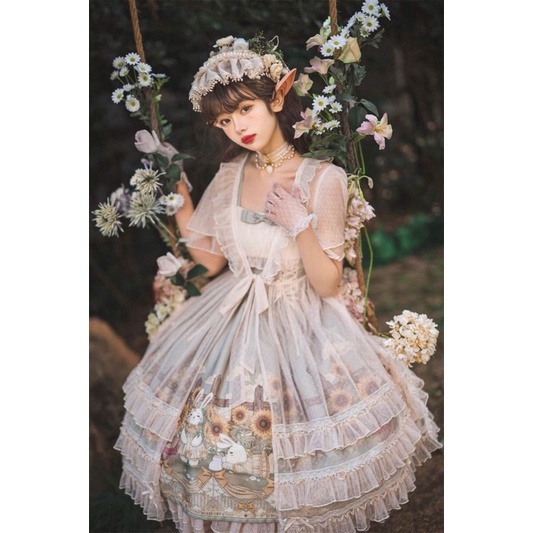 YAS0825-Váy Lolita hoa hướng dương