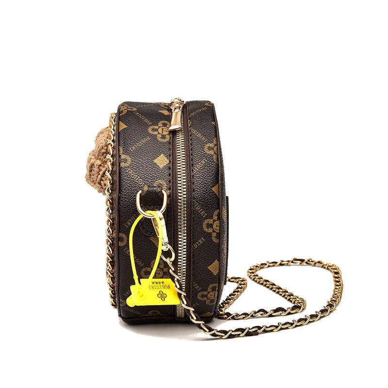 Túi Đeo Chéo Dây Xích Dáng Tròn Nhỏ Phong Cách Thời Trang Mới Cho Nữ