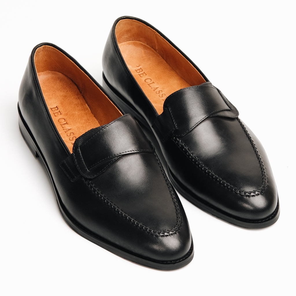 Giày Tây Cao Cấp THE GENTS LOAFER - Da Bò Ý Lót Trong Da Bò Mộc - Thương hiệu Be Classy