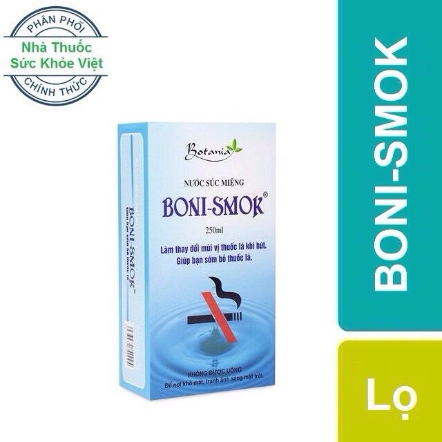 Nước súc miệng cai thuốc lá Boni Smok