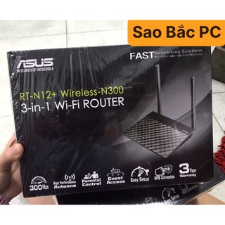 [Hàng có sẵn] Bộ phát wifi Asus RT-N12+ chuẩn N300 - Hàng chính hãng nguyên Seal