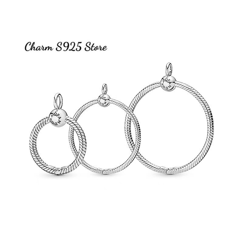 vòng pan Moments O Pendant phối dây chuyền bạc s925