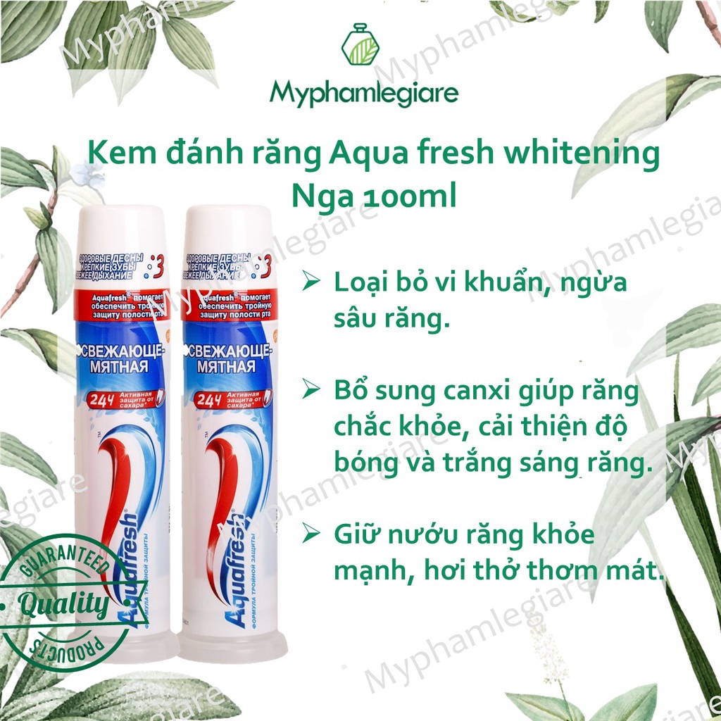 Kem đánh răng AquaFresh 3 tác động_ Sạch răng_ Nứu lợi_hơi thở thơm tho