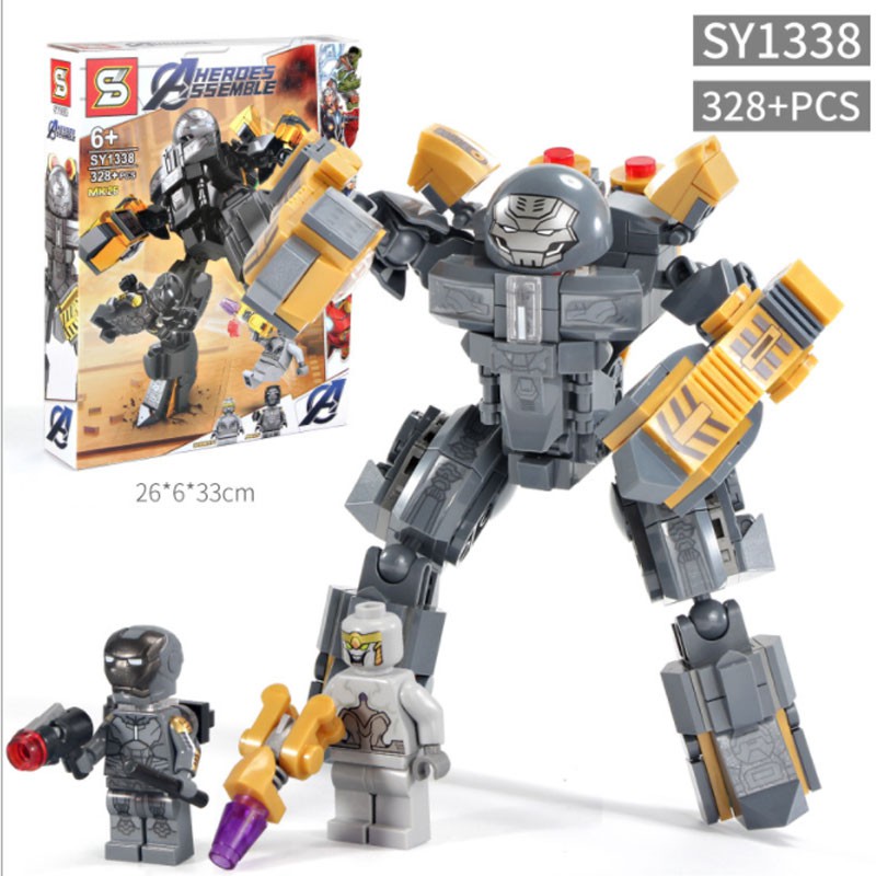 Đồ chơi lắp ráp siêu anh hùng - mô hình hulk thanos  iron man