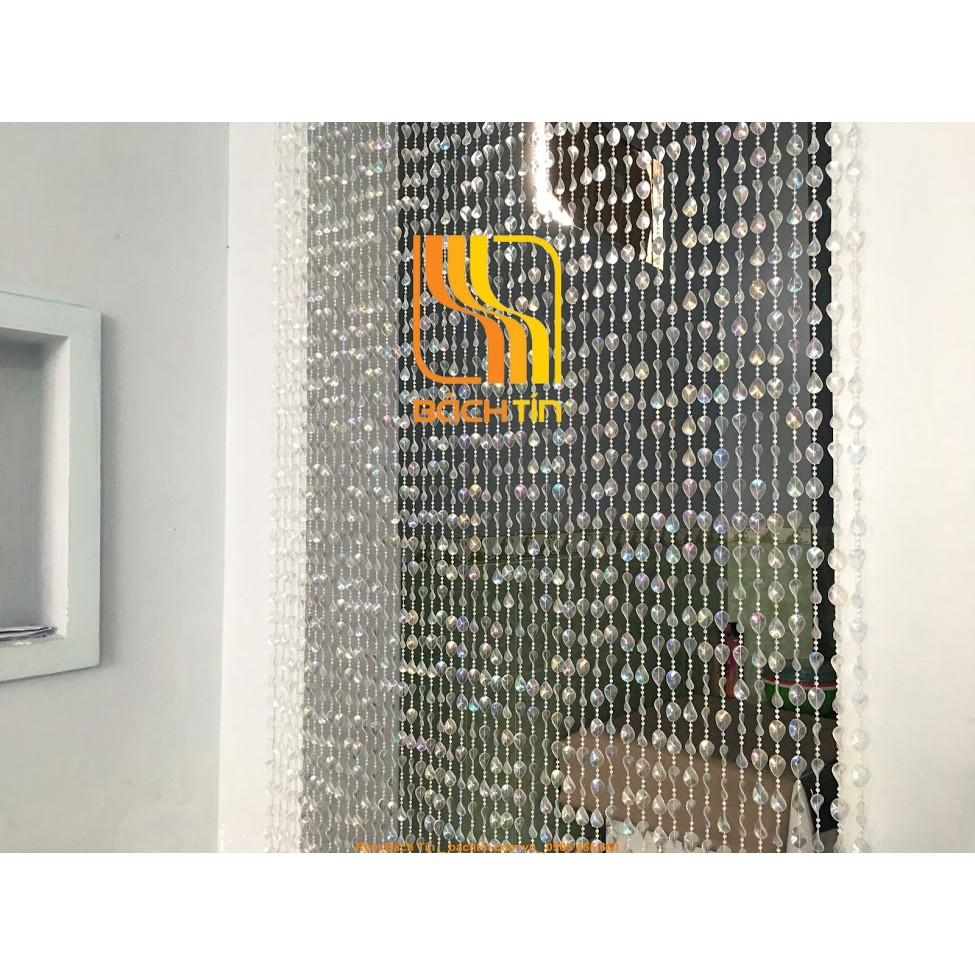 Mành hạt nhựa pha lê bảy màu, rèm cửa trang trí decor