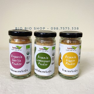 Gia vị hữu cơ LumLum - Bột tỏi hữu cơ, bột sả hữu cơ, bột gừng hữu cơ bột   Lum Lum Thái Lan