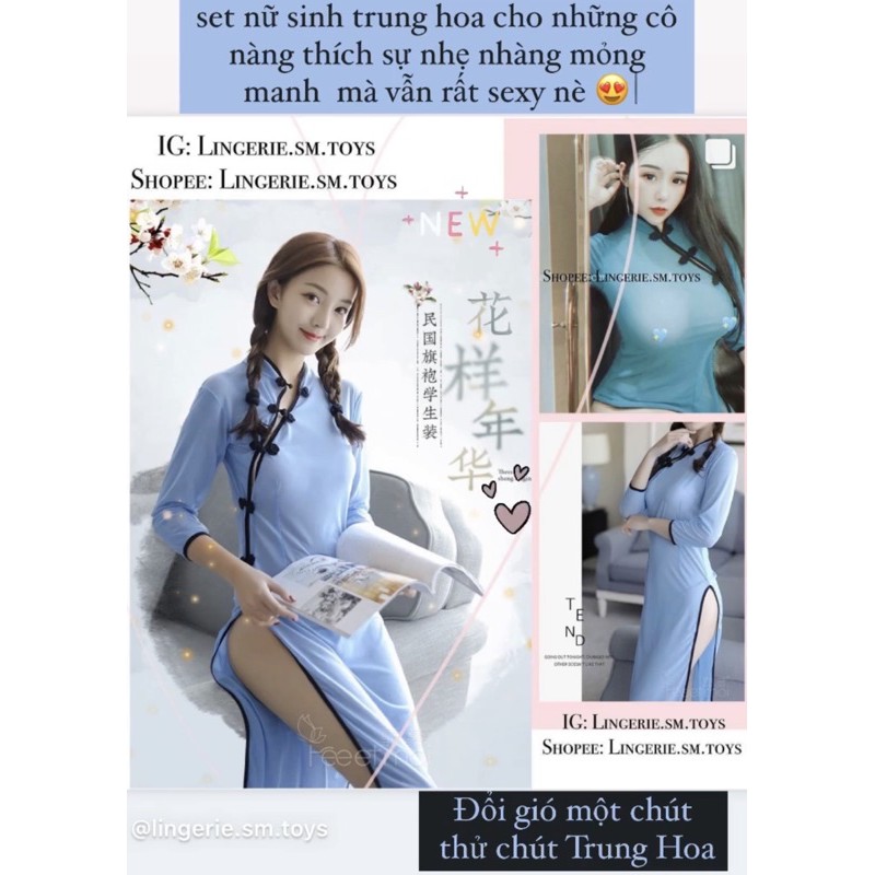 Sườn Xám Siêu Mỏng Sexy | Cosplay Nữ Sinh Trung Hoa | BigBuy360 - bigbuy360.vn