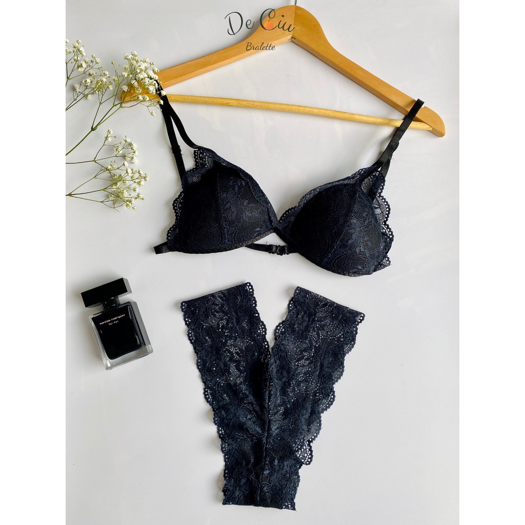 Set đồ lót ren không gọng sexy màu đen | BigBuy360 - bigbuy360.vn