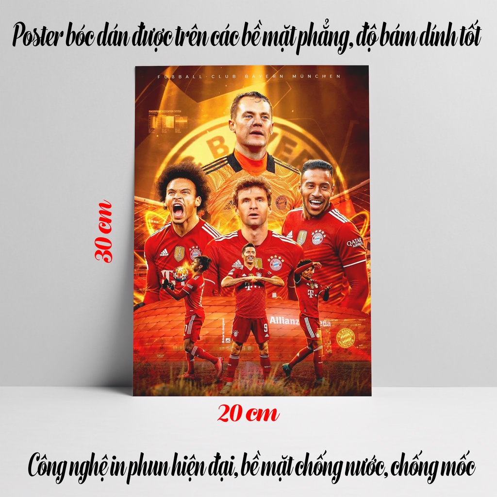 Poster Bayern Munich, Ảnh Dán Tường Bayern Munich Cực Đẹp, Poster Bóng Đá Có In Theo Yêu Cầu
