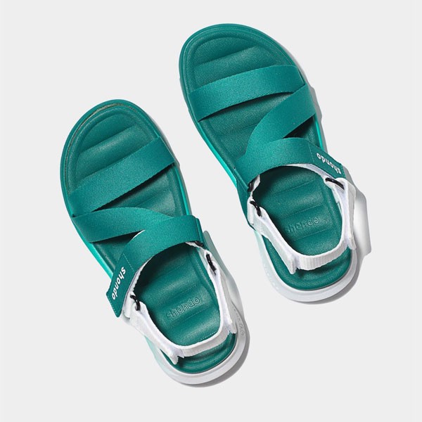 Giày Sandal Shondo F6 sport ombre đế 2 màu xanh trắng F6S0330