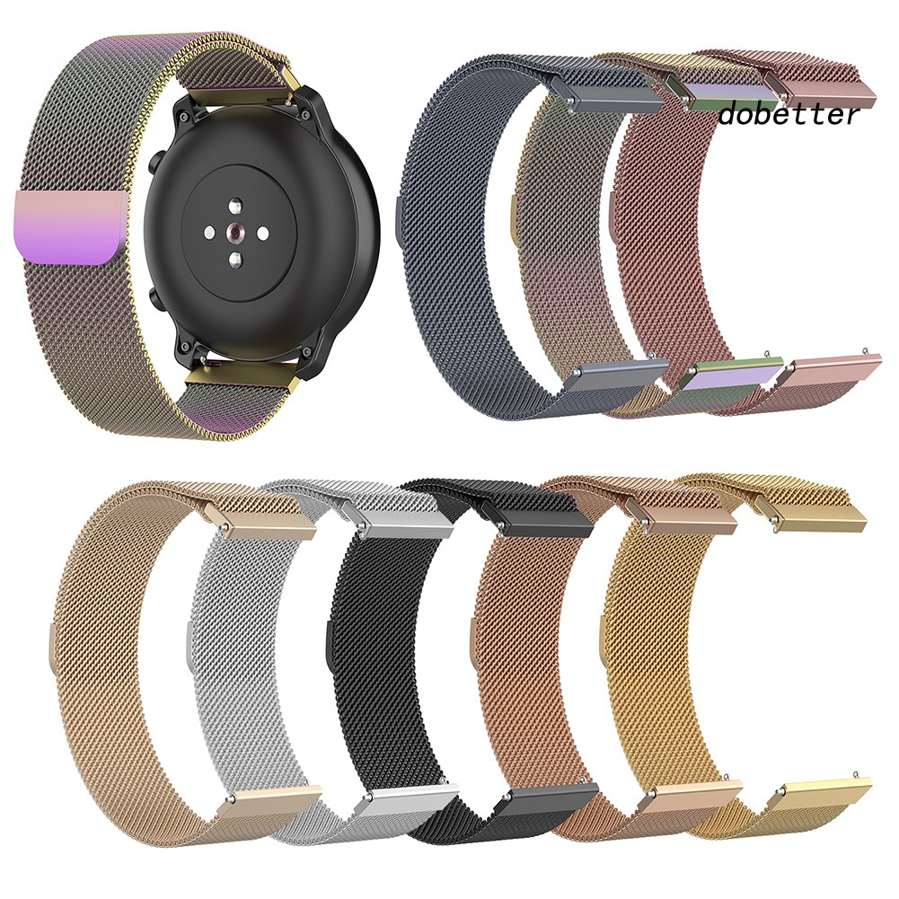 Dây Đeo Inox Khóa Nam Châm 22mm Dành Cho Đồng Hồ Amazfit Gtr 47mm