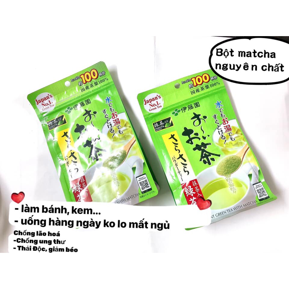 Bột trà xanh matcha nguyên chất 100% ITOEN