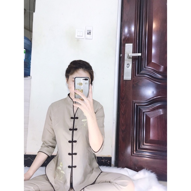 ÁO BỘ CỔ TÀU - ĐỒ LAM ĐI CHÙA
