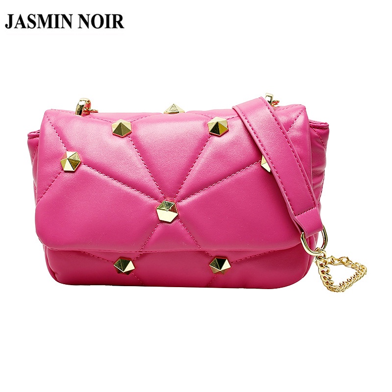 Túi Đeo JASMIN NOIR Chéo Bằng Da PU Đính Đinh Tán Dành Cho Nữ