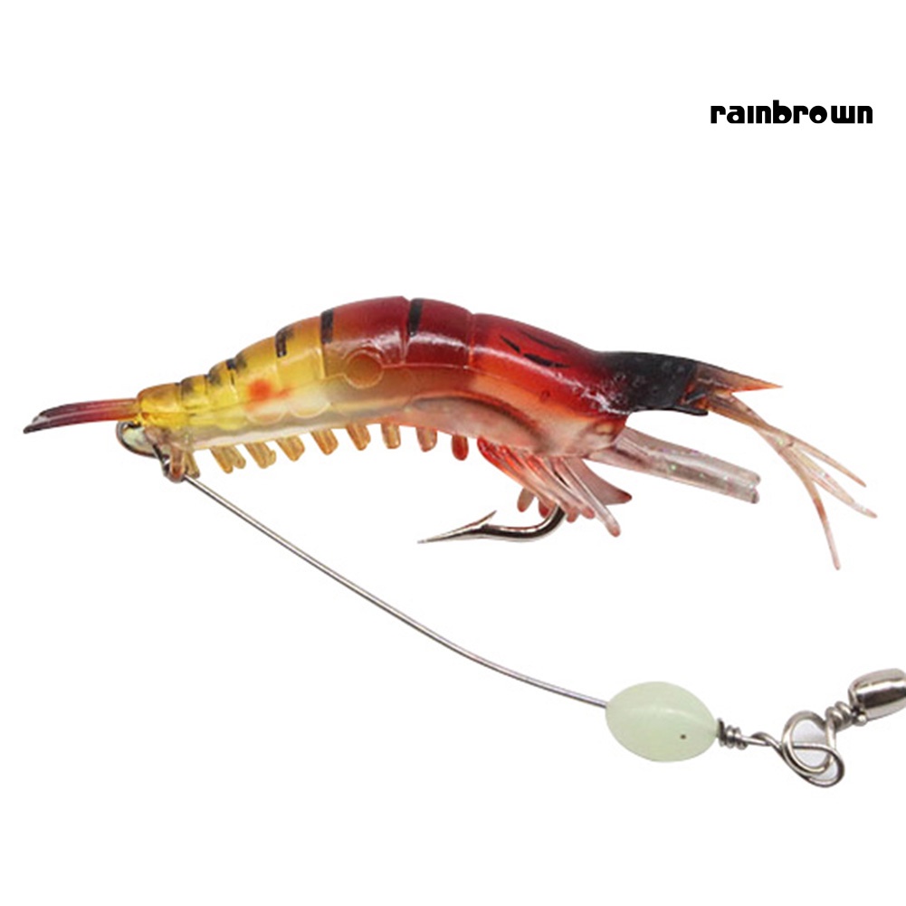 9cm Mini Fishing Artificial Lifelike Soft Lure Wobbler Shrimp Shaped Swim Bait /RXHW/