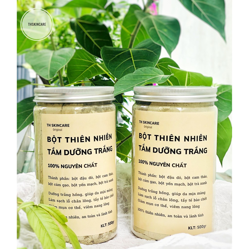 Bột Thiên Nhiên Tắm Trắng Dưỡng Da Làm Sạch Body TH Skincare Hộp 500gram