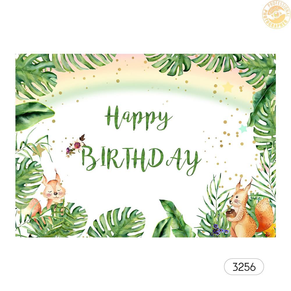 Phông Nền Chụp Ảnh Họa Tiết Chữ Happy Birthday Elt7x5ft # 3256