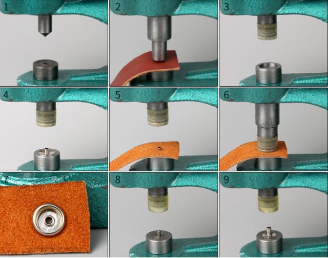 1 bộ cối đóng nút bấm 4 chi tiết dánh cho máy dập tay