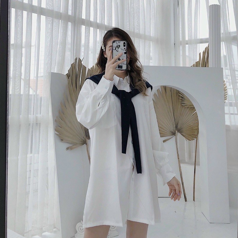 Áo kiểu FELIC SHIRT thiết kế tay dài mặc được nhiều kiểu form suông rộng