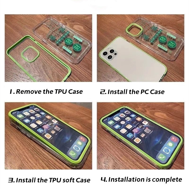 Ốp Điện Thoại Silicon Dày Chống Sốc 3 Trong 1 Cho iPhone 13 Pro Max 12 11 Pro Max X XS Max XR 6 6s 7 8 Plus SE2020