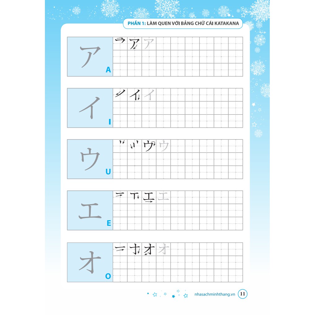 Sách - Tự học chữ KATAKANA (Nihongo Kyoukasho) Tặng Bookmark