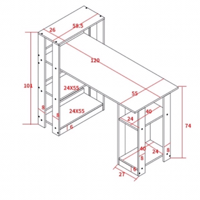 Bàn làm việc thương hiệu IGA màu Vân gỗ GP09