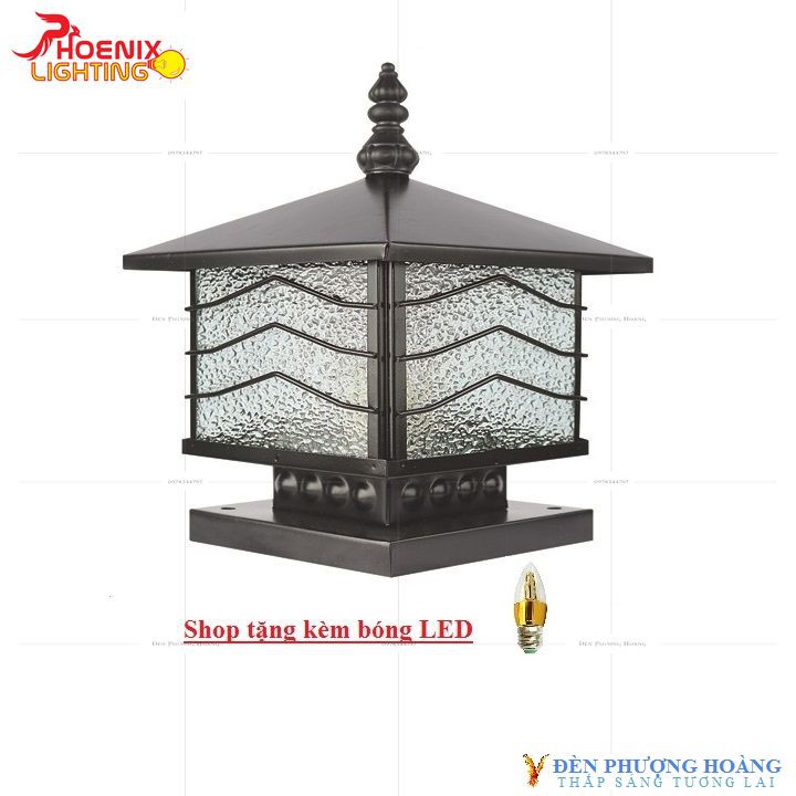 Đèn trụ cổng - Đèn hàng rào D200 PH01B