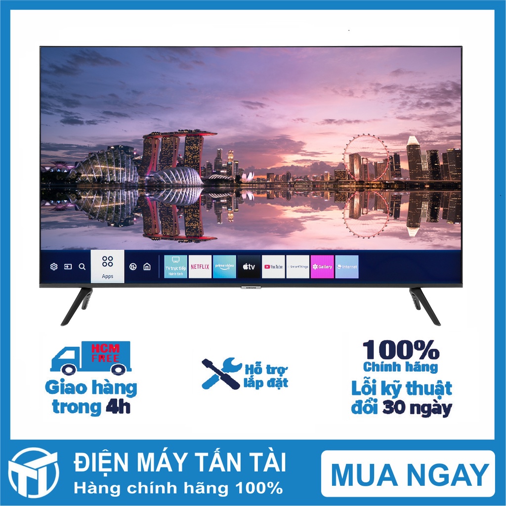 Smart Tivi Samsung 4K 43 inch UA43TU8100   Hệ điều hành TizenOS 5.5,Remote thông minh - giao hàng miễn phí HCM