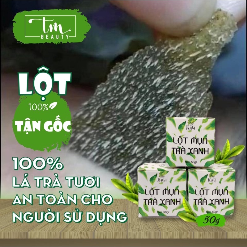 Lọ lớn 50gr lột mụn trà xanh từ lá trà xanh, sạch mụn, sạch bã nhờn, an toàn hiệu quả[ Thuỷ Mộc Beauty]