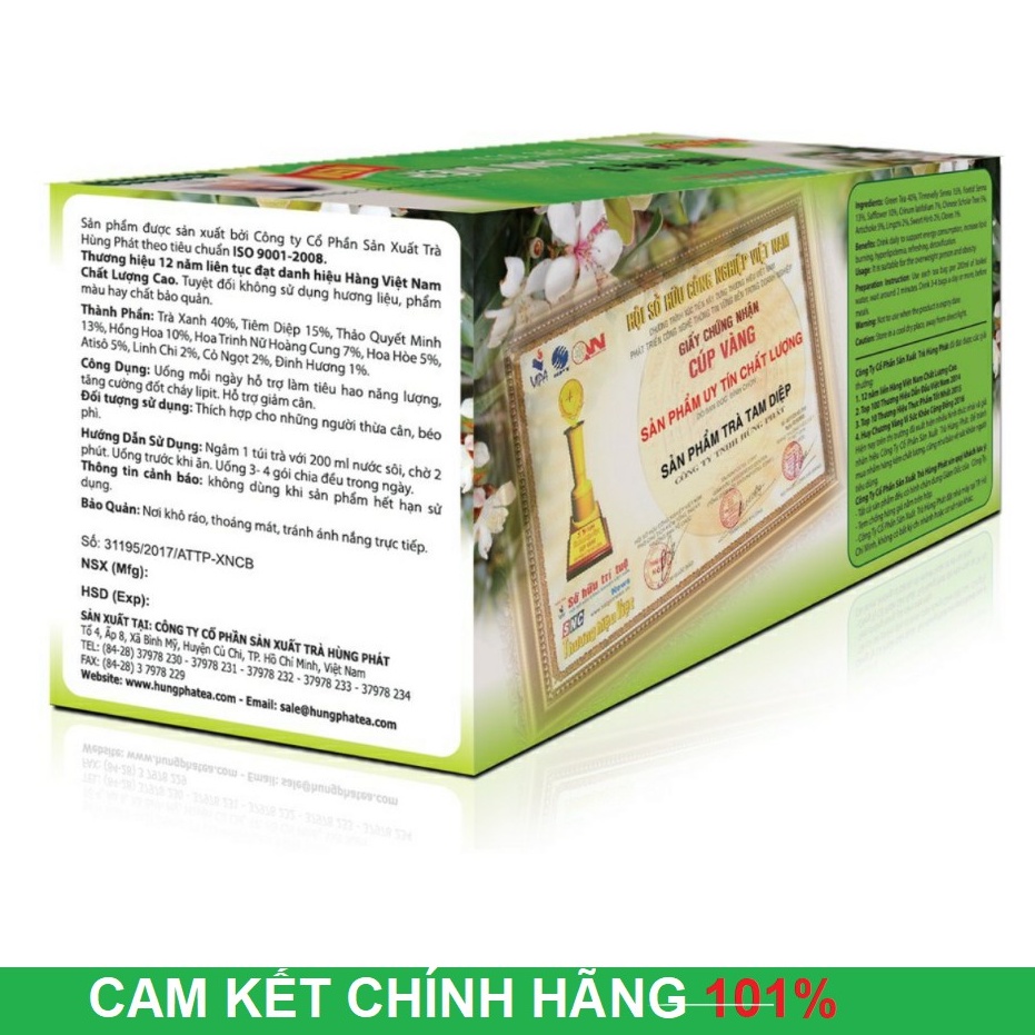 [Chính hãng] TRÀ TAM DIỆP THẾ HỆ 2 - Thương Hiệu Hùng Phát - Trà giảm cân