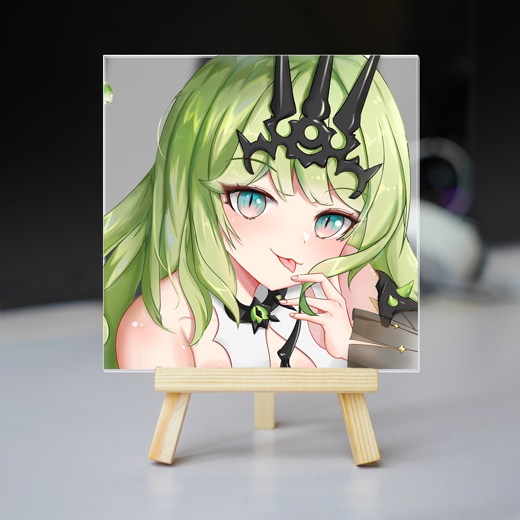 Tranh kính honkai impact 3rd chân dung các nhân vật cute dễ thương trang trí góc học tập bàn làm việc phụ kiện HM Decor